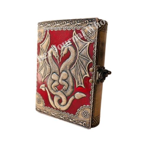 Double Dragon Book of Shadows Hardcover Wholesaler Notebooks DND Antique Vintage Spell Sketchbook Gift for Women Artsist Planner