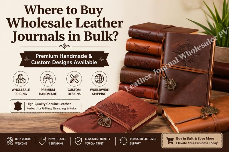 Where to Buy Wholesale Leather Journals in Bulk? Premium Handmade & Custom Designs Available