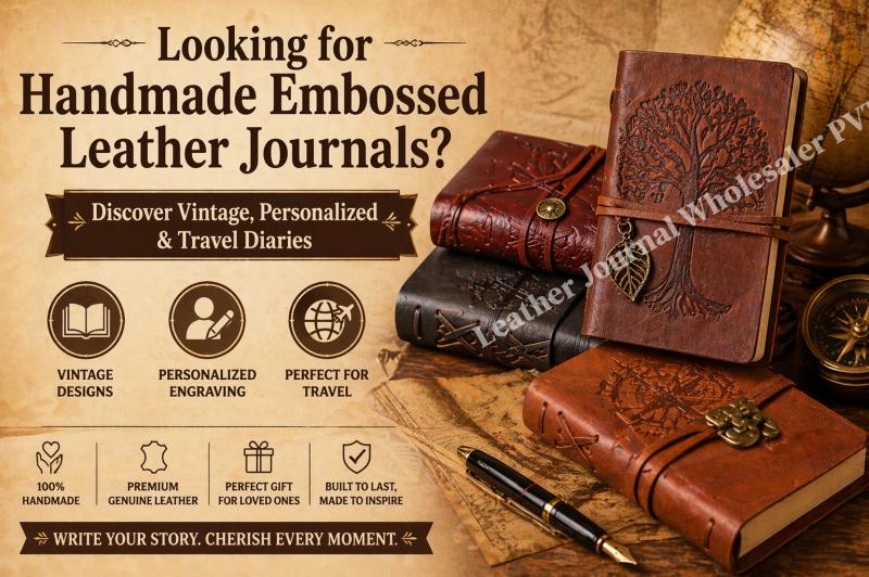 Looking for Handmade Embossed Leather Journals? Discover Vintage, Personalized & Travel Diaries