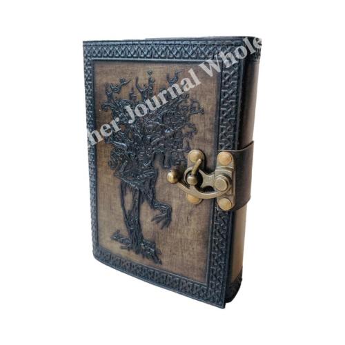 Tree of Life Handmade Leather Journal Deckle Paper Embossed Leather Bound Women Writing Notebook Diary Best GiftTravel Diary