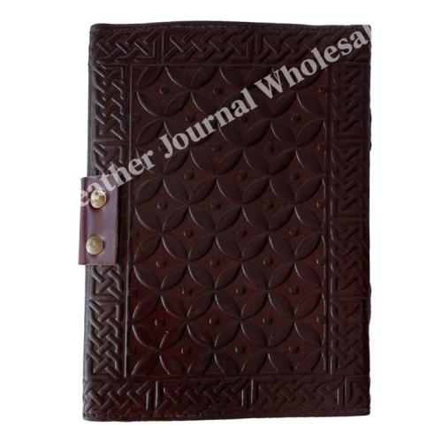 Vintage Handmade Design Tree Of Life Leather Silver Brown Embossed Blank Paper Leather Journal Diary planner