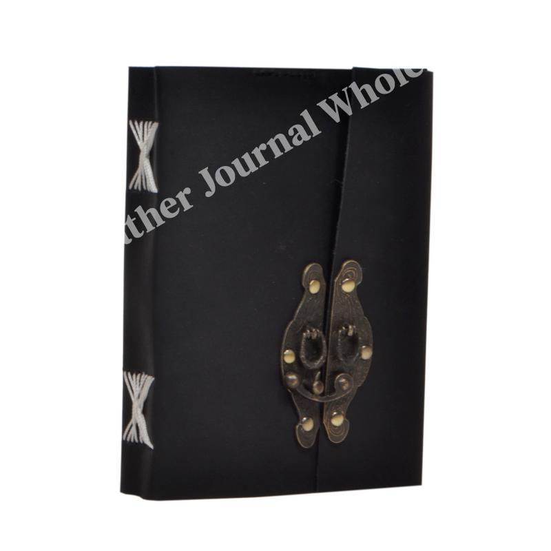 Wholesale Hardcover Blank Paper Notebook With Antique Brass lock Latch ...