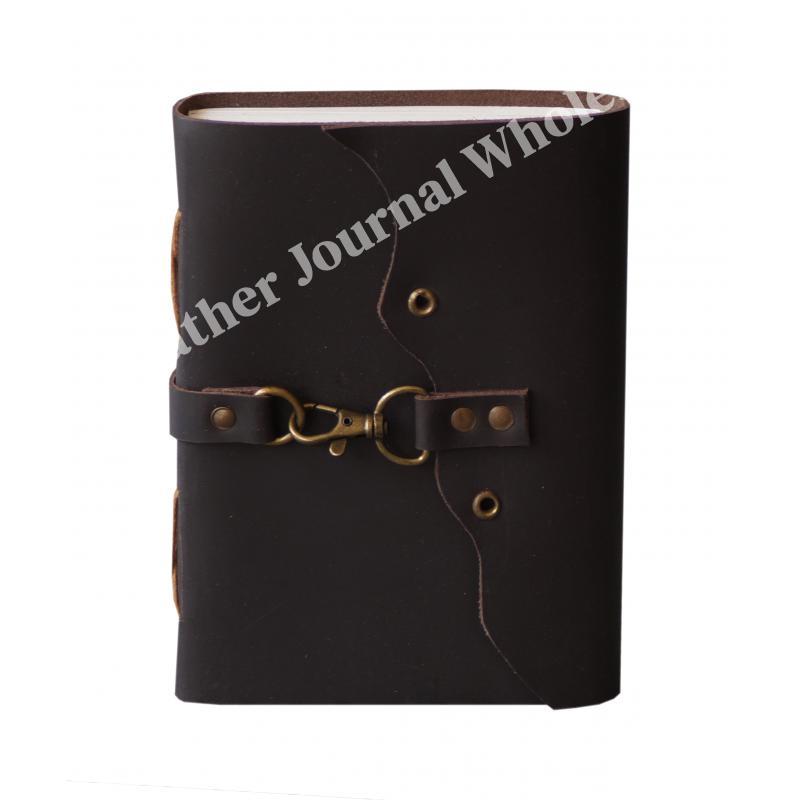 Vintage Black Soft Leather Antique Handmade Design Bound Notebook ...