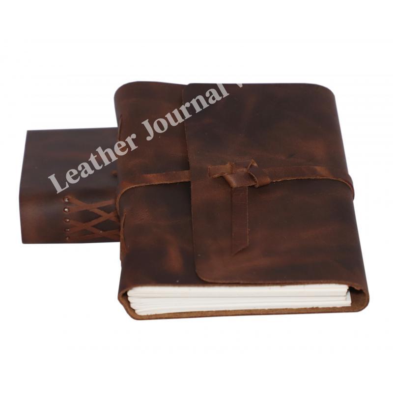 Handmade Leather Journal Book Story Writing Unlined 240 White Pages ...